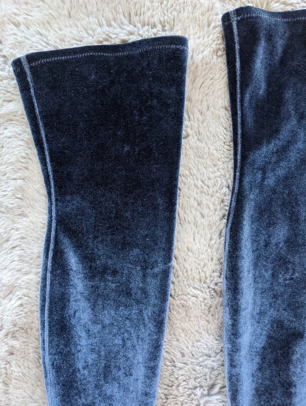 RENE CAOVILLA Swarovski Crystals Over Knee Velvet Boots 39